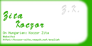 zita koczor business card